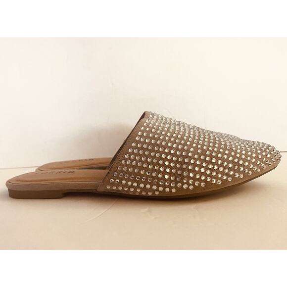 Torrid Sz 8W Blingy Sparkle Studs Fabric Upper Slip On Mule - Picture 3 of 7